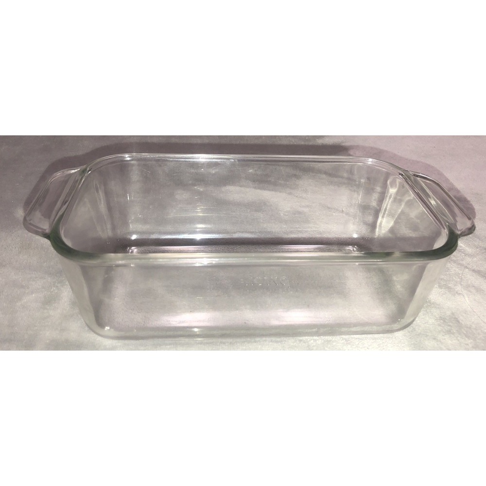 Vintage Pyrex 213-R 1.5qt Clear Glass Meat Loaf Bread Baking Tray 8.5x5x2.5" USA